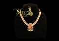 Kemp/Red Stone Pearl Necklace