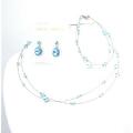 custom Handcraft Jewelry Aquamarine Crystals Complete Set 