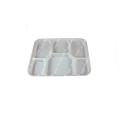 DISPOSABLE Large 6 COMPARTMENTS PARTY TRAY/ THALI/ PLATES - 100 QTY 