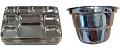200 Disposable Plates 10 Compartment Silver Plates w/ Bowls 