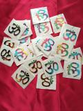 OM Symbol Stickers - 12 Colorful OHM 3d Decals