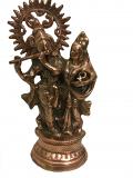 Large Radha Krishna Standing Copper Idol 18" Large Radha Krishna Standing Copper Idol 18"