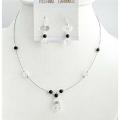 Customize Cheap Swarovski Pearls Crystals Black Clear Crystals Jewelry 