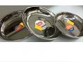Small Stainless Steel Snack Plates - 6 Pcs