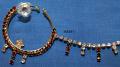 Nose Chain, Rhinestones Encrusted Golden Ethnic Nath (Nose Pin)