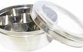 Tabakh Stainless Steel Masala Dabba – With Clear Screen & Clear Lid Tabakh Stainless Steel Masala Dabba – With Clear Screen & Clear Lid