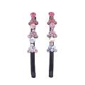 Fancy Hair Pin Fuchsia Rose Clear Crystals Black Pin Hair Jewelry Fancy Hair Pin Fuchsia Rose Clear Crystals Black Pin Hair Jewelry