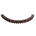 Handcrafted Artistically knitted Rhodium Choker Burgundy Jewelry