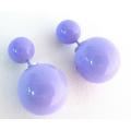 Double Sided Earrings In Gorgeous Stunning Purple Bubble Bead
