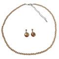 Champagne Color in Crystal Colorado Crystal Bridesmaid Jewelry Set