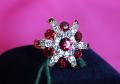Finger Ring 5508 Golden Ruby Ring Indian Fashion Jewelry Shieno Sarees