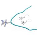 Crystals Star Necklace Swarovski AB Star Pendant Earrings Jewelry Set 