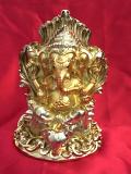 Brass Metal Gold Lord Ganesha Statue Brass Metal Gold Lord Ganesha Statue
