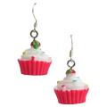 Cupcake Earrings Hypoallergenic Earrings Strawberry Sprinkle Earrings 
