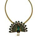 Uniquely Designed Golden Peacock Pendant Necklace Uniquely Designed Golden Peacock Pendant Necklace