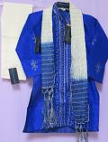 Boy’s Blue Silk Sherwani Kurta Pajama Dupatta Set (2 to 12 Year) #7747