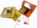 Indian Mithai & Snacks Gift Set w/ Rakhi & Kumkum