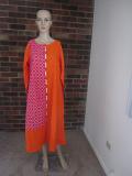 Orange & Pink Pure Cotton Kurti Tunic