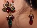 Floral Shape Golden Jhumka Earrings Floral Shape Golden Jhumka Earrings