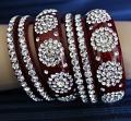Red Wedding, Party or Puja Wear Bangles, Choodra Set of 6