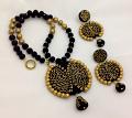 Black & Gold Chandbaali Style Terracotta Set