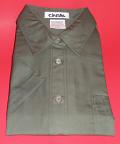 Men's Cotton Dark Green Dress Shirt (M) Short Sleeves Shirt