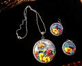 Unique Coral Reef Design Pendant Set
