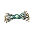 Bridal Hair Barrette Sapphire Aquamarine Blue Zirconia Clear Hair Clip Bridal Hair Barrette Sapphire Aquamarine Blue Zirconia Clear Hair Clip