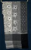 Black & White Wool Blend Indian Shawl / Stole #1411
