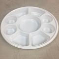 Disposable 9 compartments Round Party Tray/ Thali/ Plates - 200 Pack