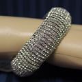Stylish Silver Golden Bangle Kada \w Filigree Work #4542