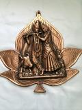 Antique Large Radha Krishna Statue Copper Wall Decor Antique Large Radha Krishna Statue Copper Wall Decor
