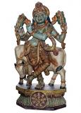 Handmade Artistic Large Lord Krishna Statue /w Cow - 3 Ft