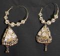 Silver Bali Style Pyramid Jhumki Earrings #3702
