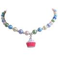 Cupcake Necklace Pastel Pearls Jewelry Necklace Cute Gift 