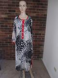 Black & Red Combination Chiffon Kurtha