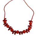 Striking Adorable Red Beads Girls Long Necklace 