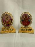 Small Gold Lord Ganesh & Lakshmi Statue for Diwali Pooja