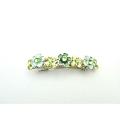 Green Jonquil Crystals Flower HAIR Oranment BARRETTES