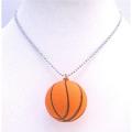 Basket Ball Pendant Necklace Sports Basket Ball Pendant Long chain 