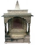 Handmade Oxidized Silver Pooja Mandir Temple for Home 20"