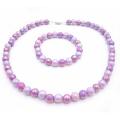 Girls Gift Inexpensive Necklace & Bracelet Purple Flower Girl Gift 