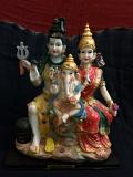 Large Shiv Parivar Statue w/ Shiva, Parvati & Ganesha 10.5" Large Shiv Parivar Statue w/ Shiva, Parvati & Ganesha 10.5"