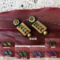 Fancy Handmade Colorful Squared Terracotta Earrings