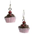 Party Favors Cupcake Earrings Hypoallergenic Chocolate Cupcake 