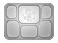 Disposable 6 compartments Party Tray/ Thali/ Plates - 200 Pack 