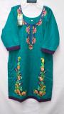 Green Purple Warm Salwar Kameez Dupatta Set (M)