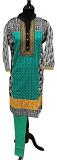 Trendy Knee Length Yellow and Green Kurti with Leggings (XL) Trendy Knee Length Yellow and Green Kurti with Leggings (XL)