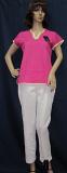 Trouser 7666 White Cotton Lycra Pencil Pant Career Wear Trouser 7666 White Cotton Lycra Pencil Pant Career Wear