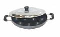 TABAKH Bright AppamPatra Paniyaram Non Stick Pan with Stainless Steel Lid